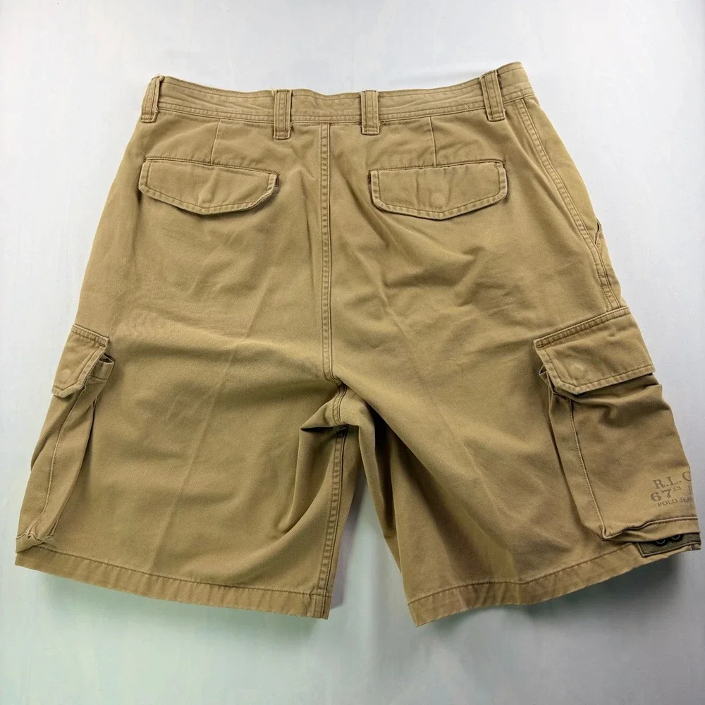 Polo Jeans Co Ralph Lauren 1967 Cargo Shorts Mens 36 Tan Cotton Military Surplus